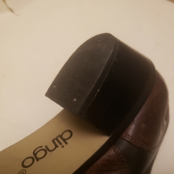 Dingo Western Style Black brown Leather ankle‎ Booties - Picture 7 of 12